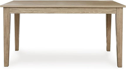 Signature Design by Ashley Gleanville Contemporary Dining Table, Light Brown - LeafyLoom