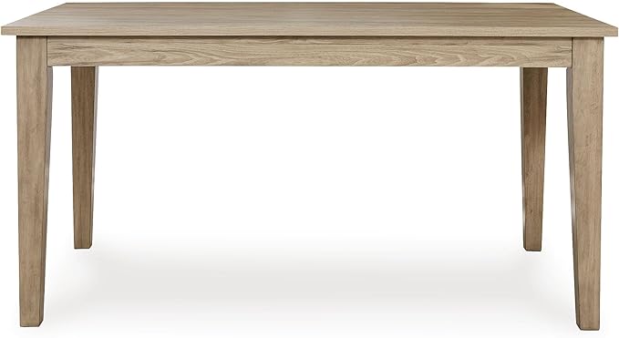 Signature Design by Ashley Gleanville Contemporary Dining Table, Light Brown - LeafyLoom