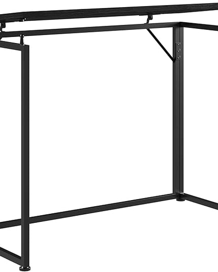 Techni Mobili Space Saving Folding Desk, Black - LeafyLoom