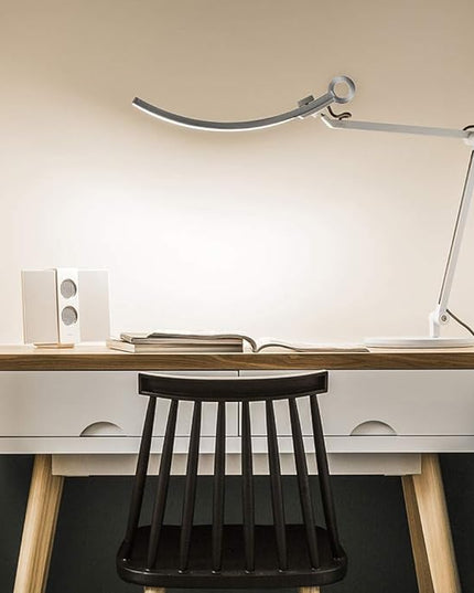 BenQ WiT e-Reading Desk Lamp | Eye-caring for Home Office, Reading, Study, Craft | Ultrawide, Bright, Dimmable with 13 Colour Modes | Adjustable Arm | Matte Silver - LeafyLoom