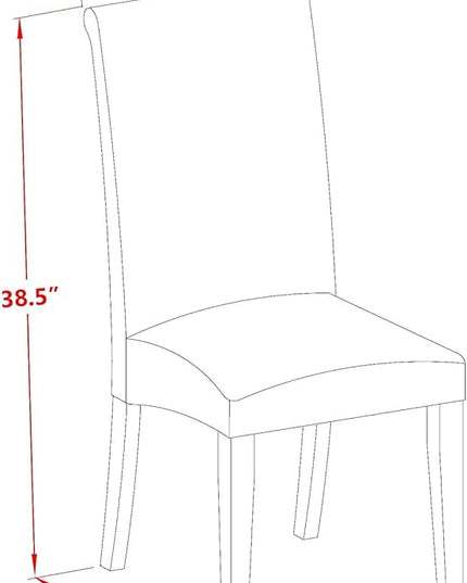East West Furniture ANBA3-LWH-01 3 Piece Dinette Set for Small Spaces Contains a Round Kitchen Table with Pedestal and 2 Cream Linen Fabric Parson Dining Chairs, 36x36 Inch - LeafyLoom