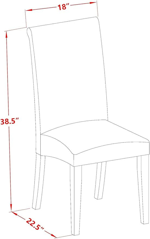 East West Furniture ANBA3-LWH-01 3 Piece Dinette Set for Small Spaces Contains a Round Kitchen Table with Pedestal and 2 Cream Linen Fabric Parson Dining Chairs, 36x36 Inch - LeafyLoom