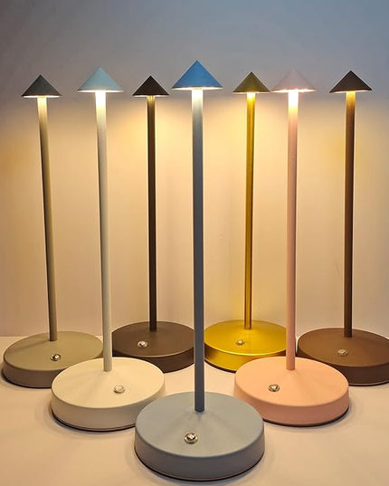 Cordless Table Lamps,Rechargeable Led Touch Bar Lamp,Portable Battery Desk Lamp,Brightness Dimmable Small Table Lamps,Minimalist Design,for Living Room/Restaurant/Couple Dinner/(Blue) - LeafyLoom