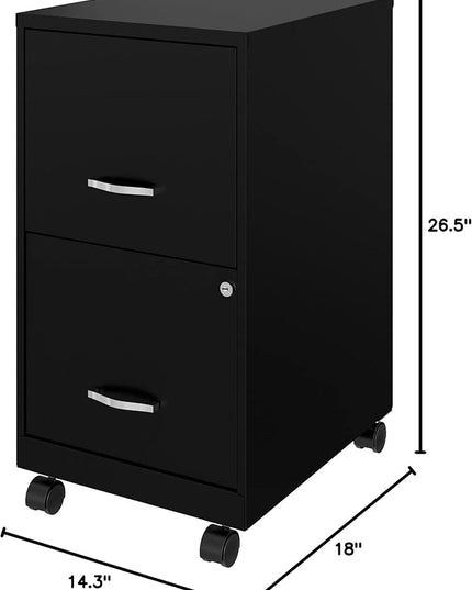 Lorell LLR00061 - SOHO File/File 2-Drawer Mobile File Cabinet - LeafyLoom