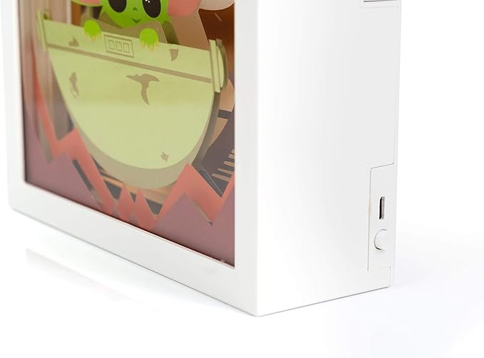Star Wars The Mandalorian, The Child 3D Mini Shadow Light Box | 6 x 6 Inches - LeafyLoom