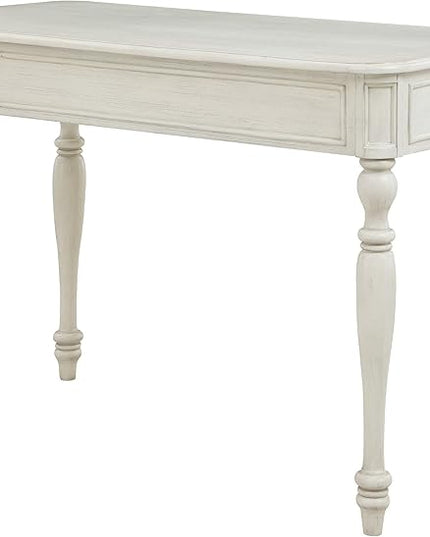 OSP Home Furnishings Country Meadows 48 Inch Writing Desk with Drawer, Antique White - LeafyLoom