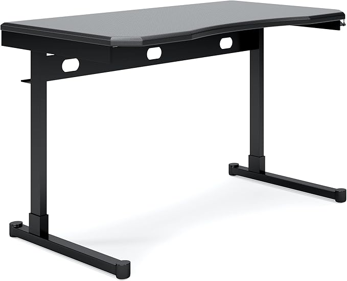 Signature Design by Ashley Lynxtyn Contemporary 48" Home Office Writing Desk, Black - LeafyLoom