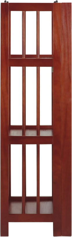 Casual Home 3-Shelf Folding Bookcase (14" Wide)-Mahagony - LeafyLoom
