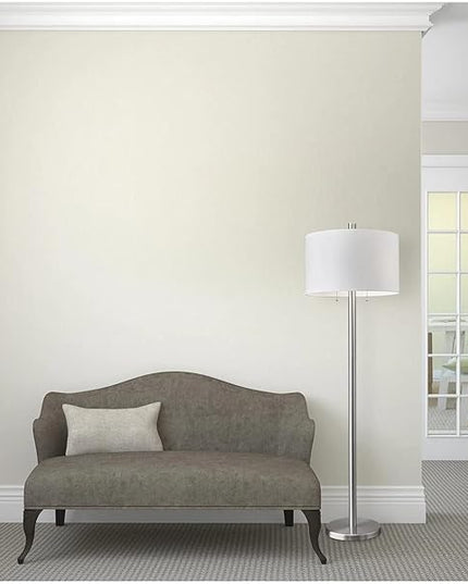 Adesso 4067-22 Boulevard Floor Lamp, 61 in., 2 x 100 W Incandescent/26W CFL, Brushed Steel Finish, 1 Tall Lamp - LeafyLoom