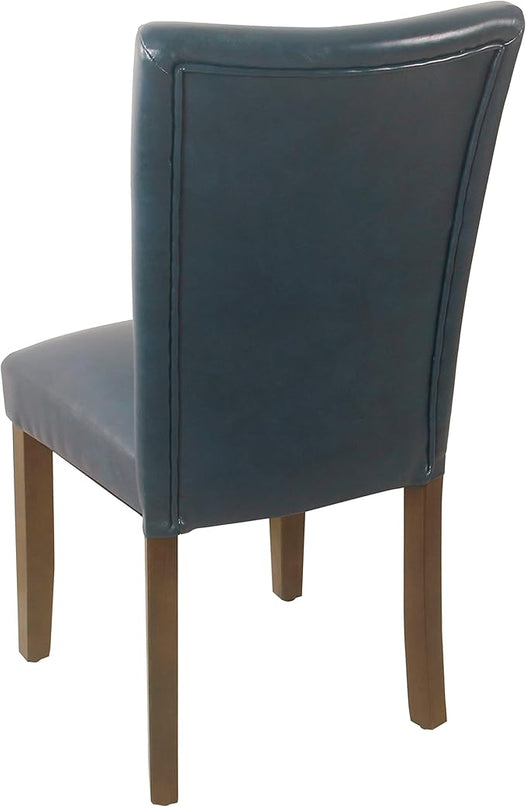 HomePop Parsons Classic Dining Room Tables and Chairs, Pack of 2, Dark Blue - LeafyLoom