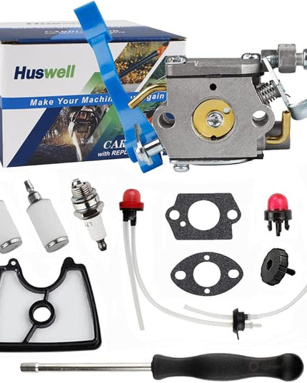 125B Carburetor Air Filter Parts kit for Husqvarna 590460102 125B 125BX 125BVX Leaf Blower Zama C1Q-W37 545081811 581798001 Engine Carb - LeafyLoom