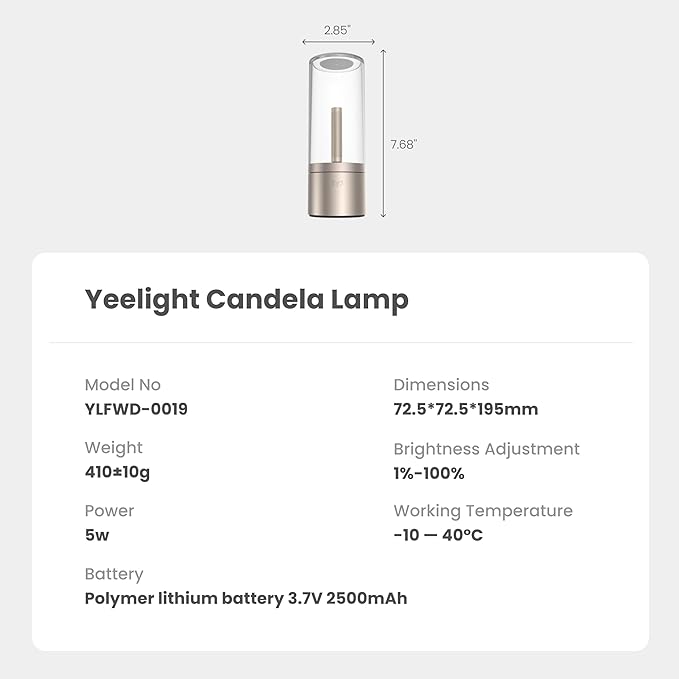 YEELIGHT Candela Table Lamp - LeafyLoom
