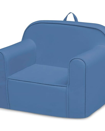 Delta Children Cozee Chair -Foam Kids Chair for Ages 18 Months and Up, Indigo - LeafyLoom