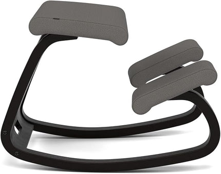 Varier Variable Balans Original Kneeling Chair Designed by Peter Opsvik (Dark Grey Revive Fabric with Black Ash Base) - LeafyLoom