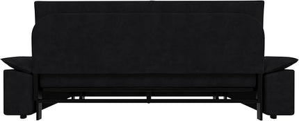 Functional Love Seats Convertible Queen Size Sofabed with 2 Lumbar Pillows, 70" Oversized Loveseat Sofa W/Pull Out Sleeper Couch Bed and Padded Armrests for Home Office Apartment Living Room - LeafyLoom