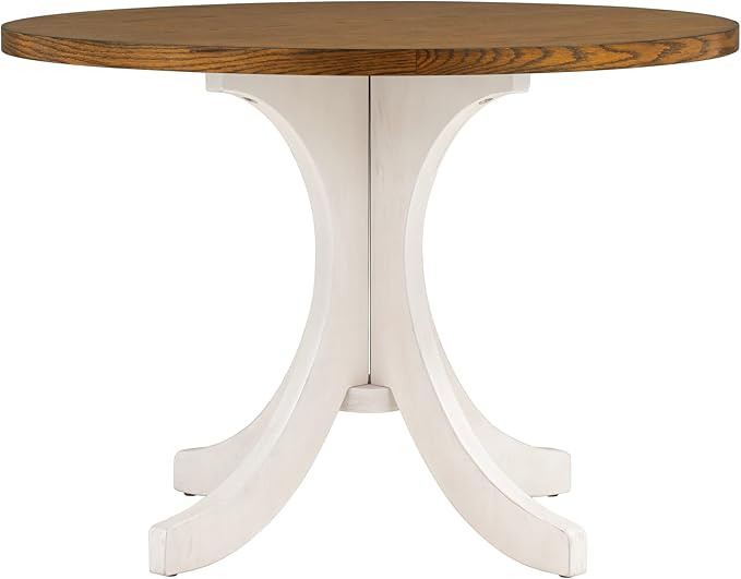 NicBex Dining Table Contemporary Kitchen Table Farmhouse Rustic Mid-Century Solid Wood Round Dining Table for Small Places Round Dining Table, Easy Assembly, Walnut - LeafyLoom