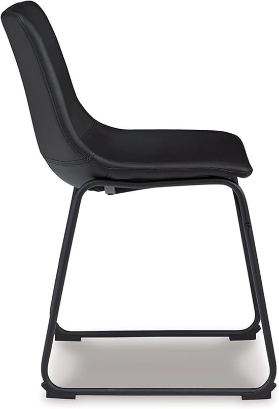 Signature Design by Ashley Centiar Mid Century Dining Room Bucket Chair, 2 Count, Black - LeafyLoom