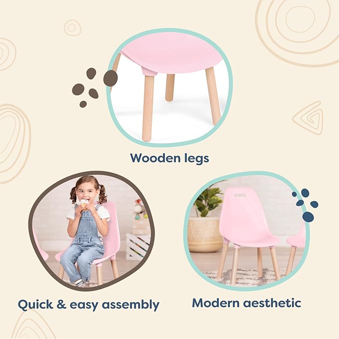 B. toys Pink B. Spaces Chairs Set - LeafyLoom