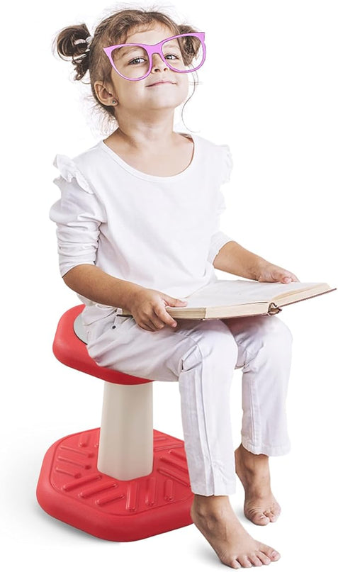 Kids Wobble Stool Chair Seat, Wiggle Stool Chair Flexible Seating for Preschool & Elementary Classroom, Improves Focus, Posture & ADD ADHD Chair, Ages 3-8 - LeafyLoom