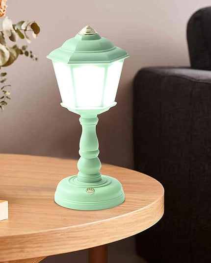 Mini Desk lamp Vintage, LED Desk Lamp Dimmable Table Lamp Reading Lamp with USB Charging Port, Sensitive Control, Eye-Caring Office Lamp,Very beautiful decorative desk lamp (Green) - LeafyLoom