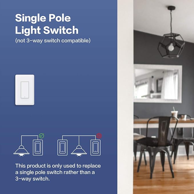 Aqara Smart Light Switch (with Neutral, Single Rocker), Requires AQARA HUB, Zigbee Switch, Remote Control and Set Timer for Home Automation, Compatible with Alexa, Apple HomeKit, Google Assistant Aqara