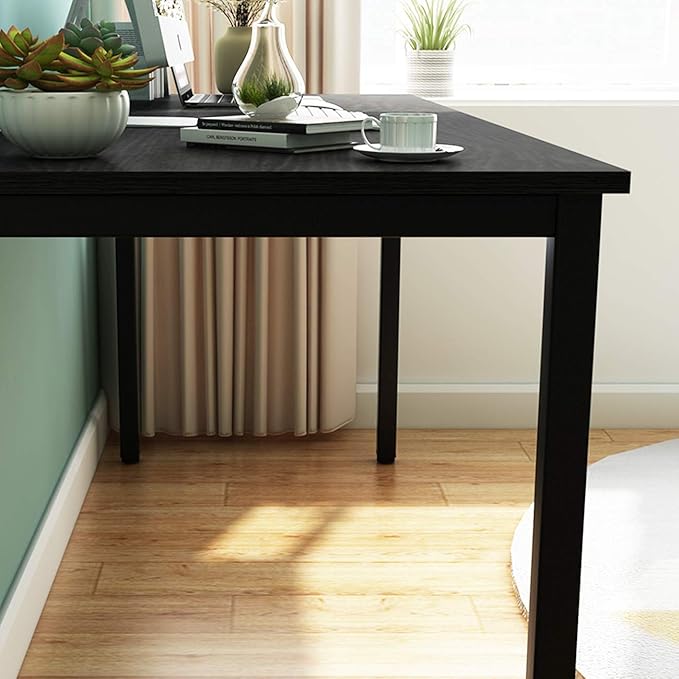 SogesGame YL-AC3-160VB-US8 Home Office Desks, X-Large, Black - LeafyLoom