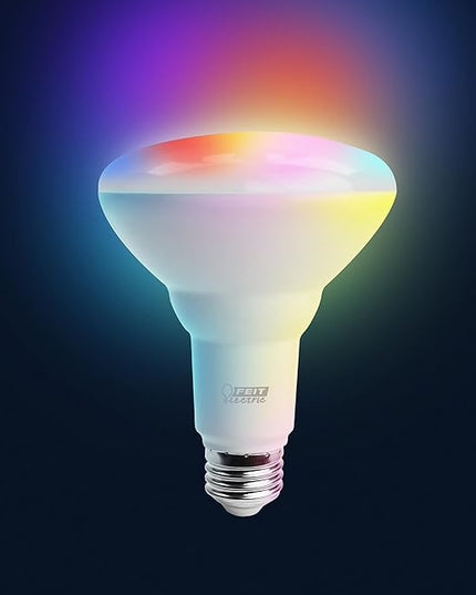 Feit Electric BR30 Smart Flood Light Bulb,2.4GHz WiFi Color Changing and Dimmable, No Hub, Works with Alexa or Google Assistant, BR30/RGBW/CA/AG, 65W, Multi-Color (RGBW), 1 Count (Pack of 1) FeitElectricCompany