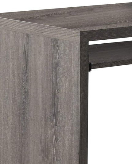 Monarch Specialties I Storage-Bookcase Left Or Right Set Up-Corner Desk with Multiple Adjustable Shelves, 60"L, Dark Taupe - LeafyLoom