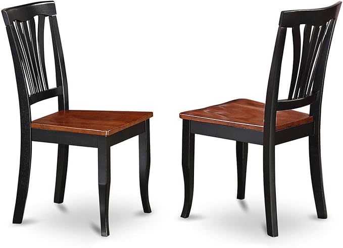 East West Furniture ANAV3-BLK-LC 3 Piece Room Furniture Set Contains a Round Kitchen Table with Pedestal and 2 Faux Leather Upholstered Dining Chairs, 36x36 Inch - LeafyLoom