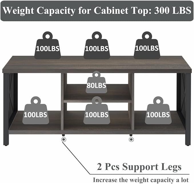 FATORRI Rustic Coffee Table for Living Room, Farmhouse Dark Wood Center Table, Industrial Rectangle Cocktail Tea Tables (Walnut Brown) - LeafyLoom