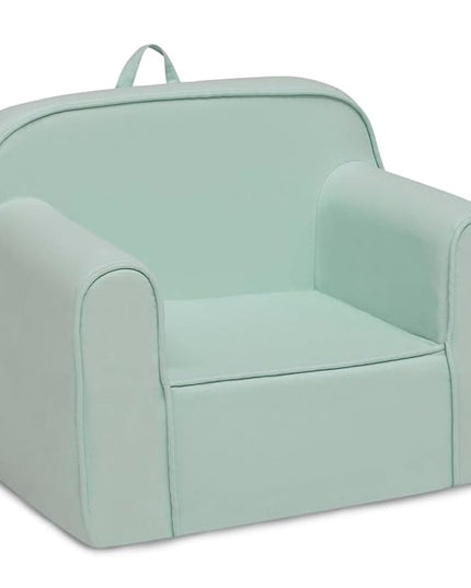 Delta Children Cozee Chair -Foam Kids Chair for Ages 18 Months and Up, Sage - LeafyLoom