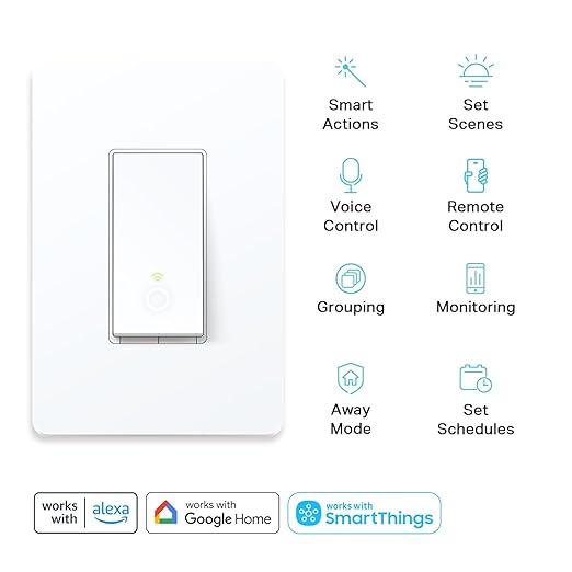 Kasa Smart 3 Way Switch HS210 KIT, Needs Neutral Wire, 2.4GHz Wi-Fi Light Switch works with Alexa and Google Home, UL Certified, No Hub Required, White,2 Count (Pack of 1) KasaSmartbyTP-Link