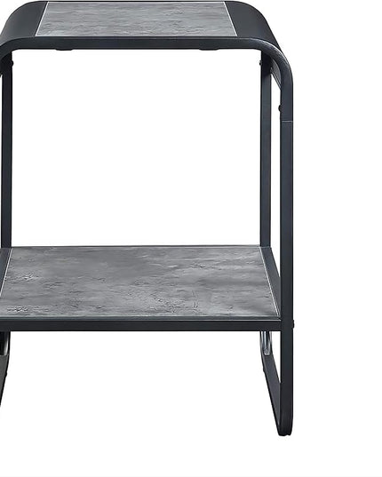 NicBex Coffee Table Wooden Coffee Table with Storage Rectangle Center Tables with Open Shelf and Metal Frame End Table for Living Room, Dining Room, Office, and Bedroom,16" W, Gray - LeafyLoom