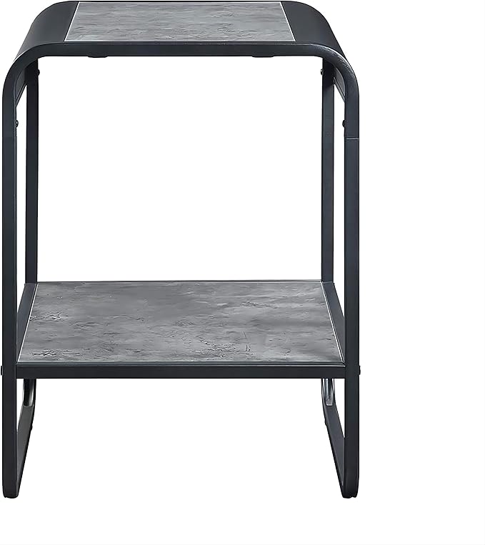 NicBex Coffee Table Wooden Coffee Table with Storage Rectangle Center Tables with Open Shelf and Metal Frame End Table for Living Room, Dining Room, Office, and Bedroom,16" W, Gray - LeafyLoom