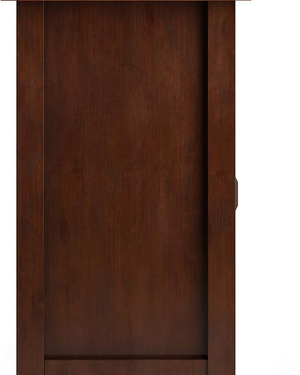 SIMPLIHOME Artisan SOLID WOOD 48 Inch Wide Contemporary TV Media Stand in Russet Brown for TVs up to 55 Inches, For the Living Room and Entertainment Center - LeafyLoom