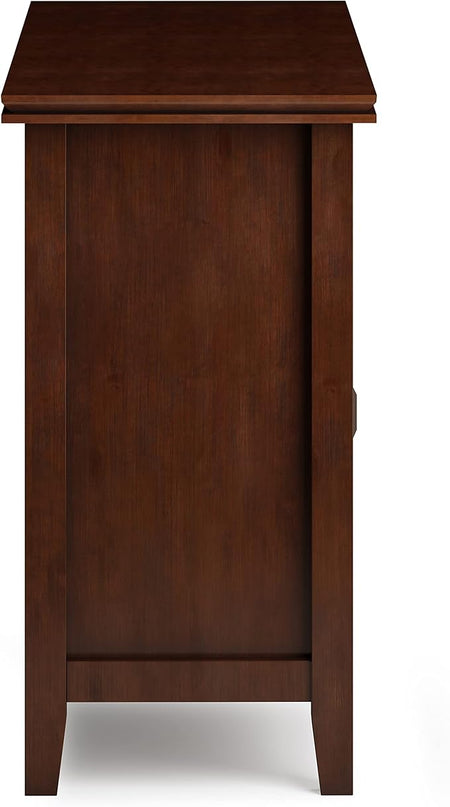 SIMPLIHOME Artisan SOLID WOOD 48 Inch Wide Contemporary TV Media Stand in Russet Brown for TVs up to 55 Inches, For the Living Room and Entertainment Center - LeafyLoom