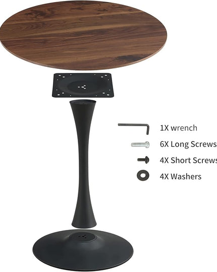 NicBex Dining Table Contemporary Kitchen Table Farmhouse Rustic Mid-Century Round Dining Table for Small Places Round Dining Table, Easy Assembly, Natural Wood Wash - LeafyLoom
