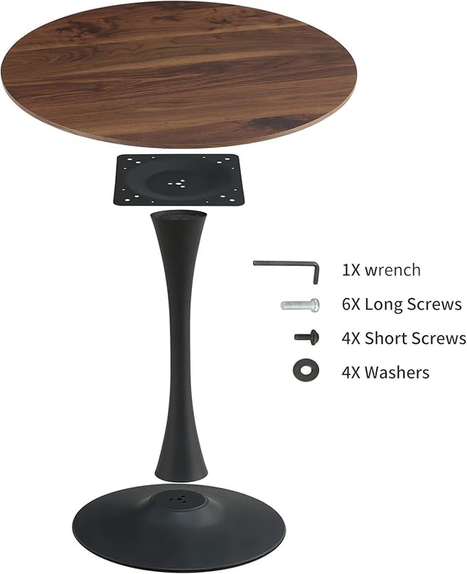 NicBex Dining Table Contemporary Kitchen Table Farmhouse Rustic Mid-Century Round Dining Table for Small Places Round Dining Table, Easy Assembly, Natural Wood Wash - LeafyLoom