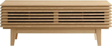 Modway Render Mid-Century Modern Low Profile 46 Inch TV Stand in Oak, 46" - LeafyLoom