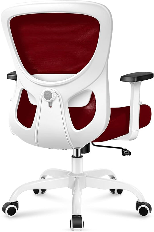 Office Chair Ergonomic Desk Chair with Adjustable Lumbar Support, Swivel Comfy Computer Chair Heavy Duty Executive Chair for Home Office - LeafyLoom
