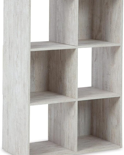Signature Design by Ashley Paxberry Coastal 6 Cube Storage Organizer or Bookcase, Whitewash - LeafyLoom