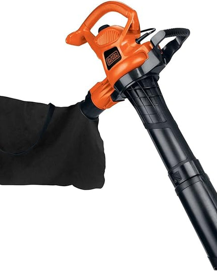 BLACK+DECKER 3-in-1 Leaf Blower, Leaf Vacuum and Mulcher, Up to 230 MPH, 12 Amp, Corded Electric (BV3600) - LeafyLoom