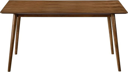 Armen Living Westmont 59" Rectangular Wood Dining Table, Walnut - LeafyLoom