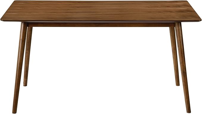 Armen Living Westmont 59" Rectangular Wood Dining Table, Walnut - LeafyLoom