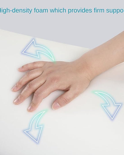 idee-home Bed Wedge Pillow for Headboard, Bed Gap Filler Foam Bolster Mattress Wedge Shaped Bed Noodle for Sleeping, Close The Gap (0-6") Between Headboard and Mattress (Grey Twin 39"x10"x5") - LeafyLoom