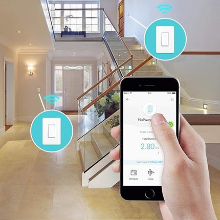 Kasa Smart 3 Way Switch HS210, Needs Neutral Wire, 2.4GHz Wi-Fi Light Switch works with Alexa and Google Home, UL Certified, No Hub Required , white KasaSmartbyTP-Link