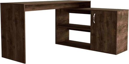 NicBex Kimberly-DW-00002-LWJ Home Office Desks, 59.6"x45.9"x30.1", Brown - LeafyLoom