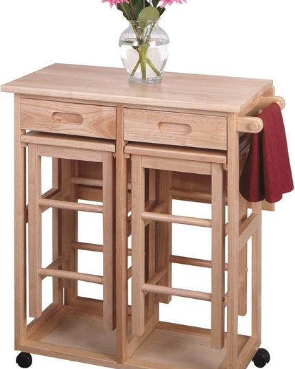Winsome Wood Suzanne Kitchen, Square, Natural, Beech - LeafyLoom