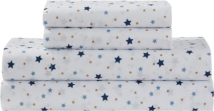 Kids Bedding Set Bed in a Bag for Boys and Girls Toddlers Printed Sheet Set and Comforter, Full, Galaxy - LeafyLoom
