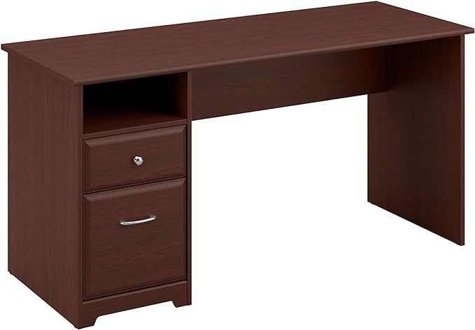 Bush Furniture Cabot 60W Computer Desk with Drawers in Harvest Cherry - LeafyLoom